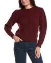 Nation Ltd Eboni Mock Neck Alpaca & Wool-blend Sweater In Burgundy