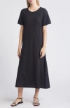 Nation Ltd Eileen Organic Cotton Maxi T-shirt Dress In Black