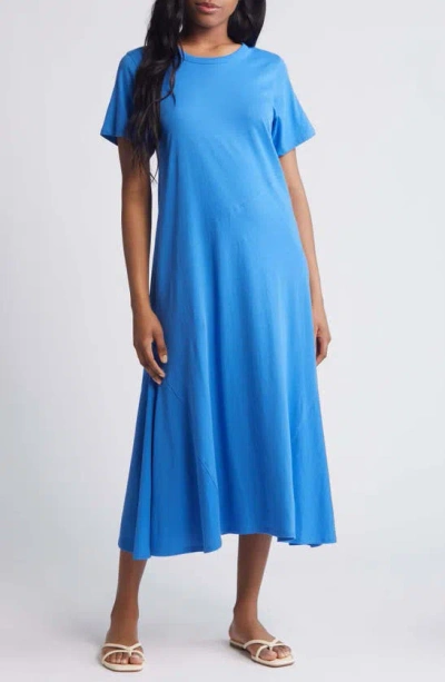 Nation Ltd Eileen Organic Cotton Maxi T-shirt Dress In Blue