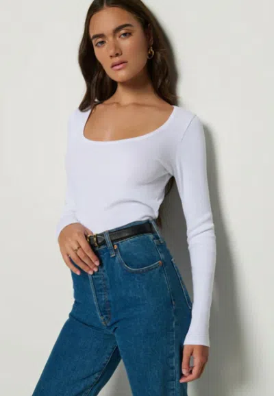 Nation Ltd Elaine Top In White In Multi