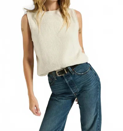 Nation Ltd Eliza Sweater Tank In Porcelain In White