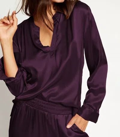 Nation Ltd Ella Henley Top In Fig Jam In Purple