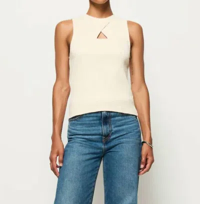 Nation Ltd Ellie Keyhole Tank Top In Parchment In Neutral