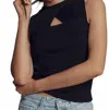 Nation Ltd Ellie Keyhole Top In Jet Black In Black