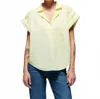 Nation Ltd Elliot Relaxed Short Sleeve Blouse In Nectar In Yellow