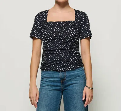 Nation Ltd Elsie Top In Cabana Polka In Black