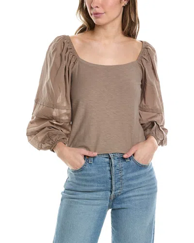Nation Ltd Emmeline Pintuck Top In Grey