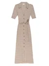 NATION LTD ENISE BUTTON UP MAXI DRESS IN LAYER CAKE