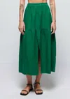 Nation Ltd Esmeralda Midi Skirt In Lime In Green