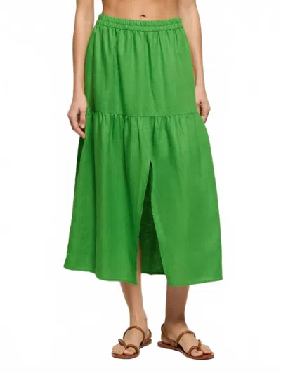 Nation Ltd Esmeralda Midi Skirt In Lime In Green