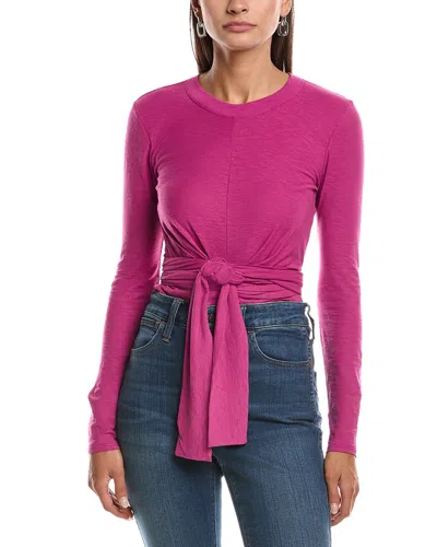 Nation Ltd Este Twisted Wrap Top In Purple