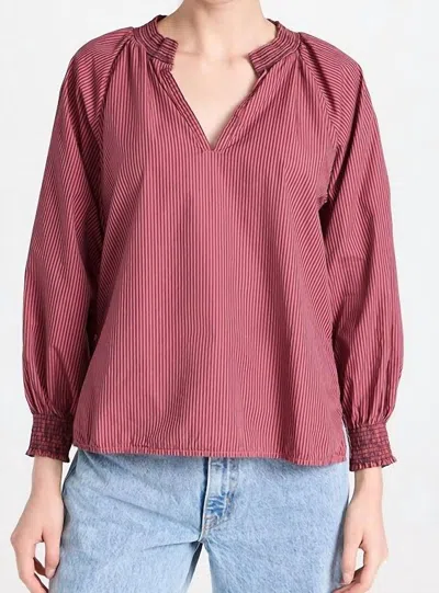 Nation Ltd Estelle Peasant Blouse In Burlesque In Pink