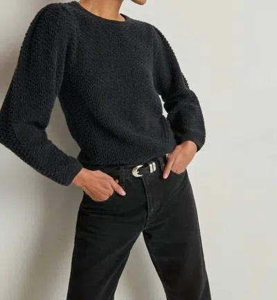 Nation Ltd Etta Lace Popover Top In Jet Black