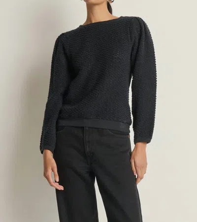 Nation Ltd Etta Lace Popover Top In Jet Black In Blue