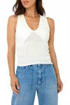 Nation Ltd Evalina V-neck Tank Top In Porcelain In White