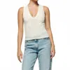 Nation Ltd Evalina V-neck Tank Top In Porcelain In White