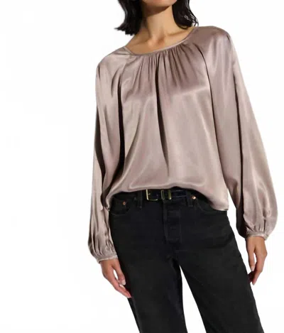 Nation Ltd Eveline Long Sleeve Top In Mushroom In Neutral