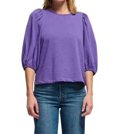 Nation Ltd Evita Balloon Sleeve Top In Bright Violet In Purple