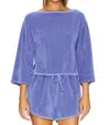 Nation Ltd Fallon Terry Cloth Top In Wedgewood