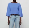 Nation Ltd Fallon Terry Sweatshirt In Wedgewood In Blue