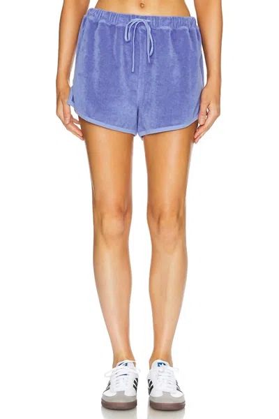 Nation Ltd Fallon Terrycloth Short In Wedgewood In Gold
