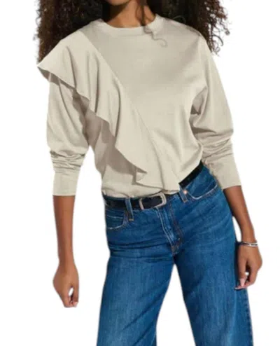 Nation Ltd Farrah Flounce Top In Parchment In Neutral