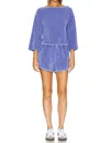 Nation Ltd Fern Terry Cloth Shorts In Wedgewood In Gold