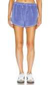 Nation Ltd Fern Terry Cloth Shorts In Wedgewood In Blue