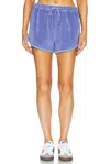 Nation Ltd Fern Terry Cloth Shorts In Wedgewood In Blue