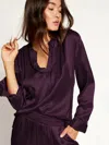 Nation Ltd Ella Henley Top In Fig Jam In Purple
