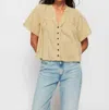 Nation Ltd Filippa Swingy Blouse Polo Lounge In Yellow
