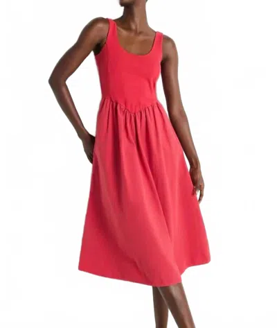 Nation Ltd Fiona Midi Dress In Heartbeat Red