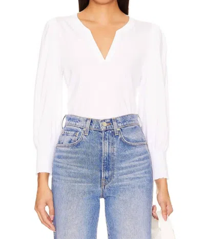 Nation Ltd Flora Peasant Tee In White