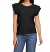 Nation Ltd Florry Top In Jet Black In Black