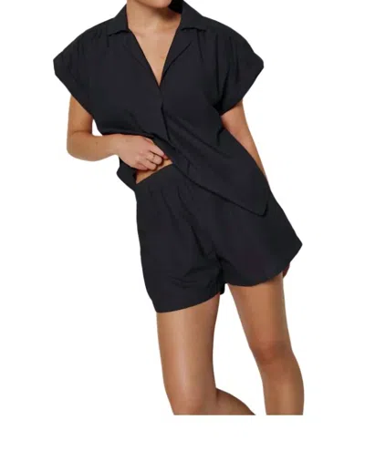 Nation Ltd Flynn High Waist Short In Jet Black