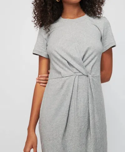 Nation Ltd Fortuna Twisted T-shirt Dress In Heather Grey In Gray