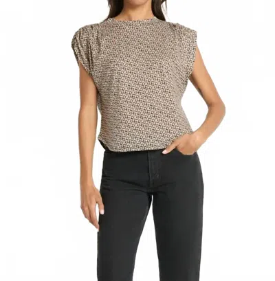 Nation Ltd Frankie Luxe Tee In Ditsy Floral Butterscotch In Multi