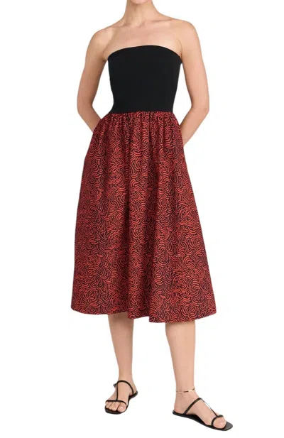 Nation Ltd Gabbriette Dress In Abs Swirl In Multi