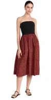 Nation Ltd Gabbriette Strapless Dress Abstract Swirl In Abstract Swirl