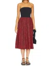 Nation Ltd Gabbriette Strapless Dress Abstract Swirl In Multi