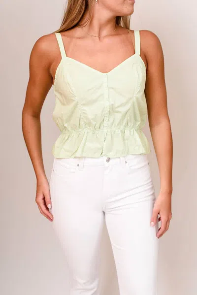 Nation Ltd Gabrielle Peplum Cami In Lime Green
