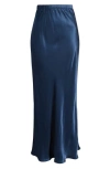 Nation Ltd Gaia Bias Cut Maxi Skirt In Deep Space