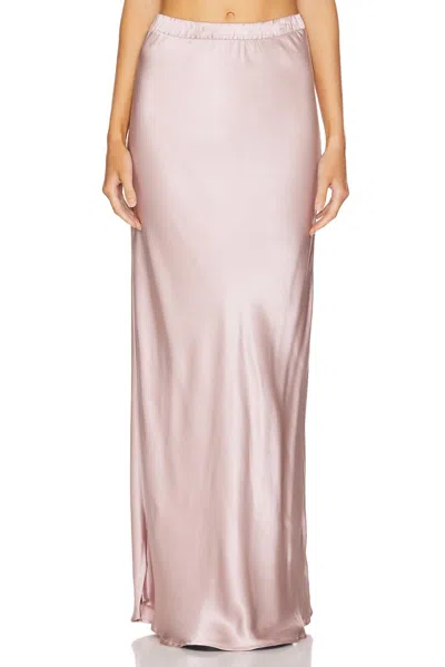 Nation Ltd Gaia Bias Cut Maxi Skirt In Whisper In Pink