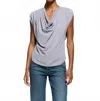 Nation Ltd Geni Cowl Neck Top In Sliver Sea In Multi