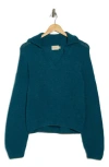 Nation Ltd Georgie Collared Sweater In Deep Teal