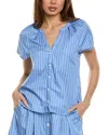 Nation Ltd Ginny Girly Easy Blouse In Blue