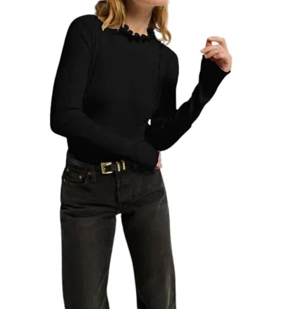 Nation Ltd Gizelle Long Sleeve Top In Jet Black