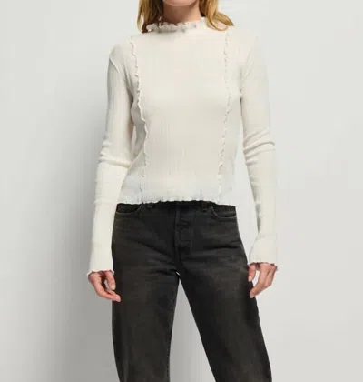 Nation Ltd Gizelle Long Sleeve Top In Porcelain In White
