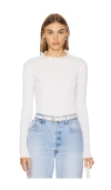 Nation Ltd Gizelle Long Sleeve Top In Porcelain In Porcelain