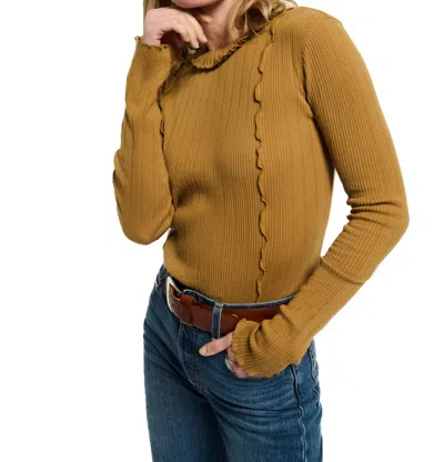 Nation Ltd Gizelle Top In Olive Wood In Multi